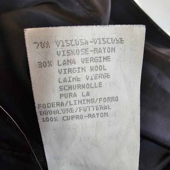 Emporio Armani Vintage Wool Blend Black Jacket Size‎ EU46/US12 - Picture 12 of 12